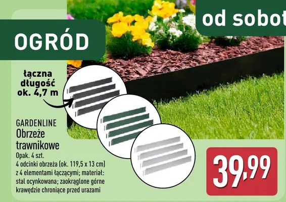 Obrzeże trawnikowe promocja w Aldi