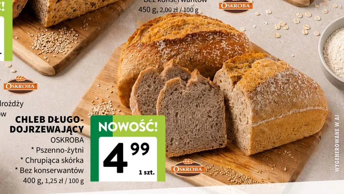 Chleb długodojrzewający Oskroba promocja w Intermarche