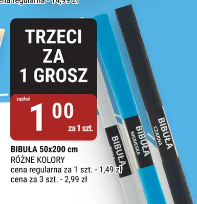 Bibuła 50x200 cm promocja w bi1
