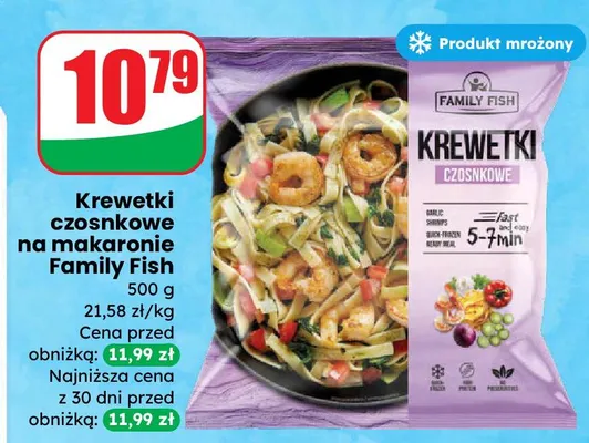 Krewetki czosnkowe na makaronie promocja w Dino