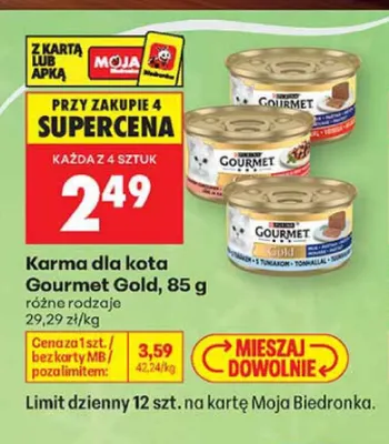 Karma dla kota Gourmet Gold promocja w Biedronka