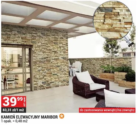KAMIEŃ ELEWACYJNY MARIBOR promocja w Merkury Market