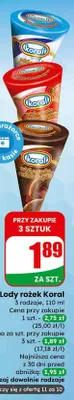 Lody rożek czekoladowy promocja w Dino