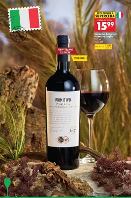 Wino czerwone Exclusive Selection Primitivo Puglia promocja w Biedronka