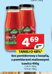 Sos pomidorowy z pomidorami malinowymi Łowicz promocja w Delfin