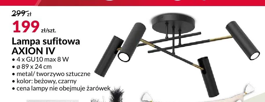 Lampa sufitowa AXION IV promocja w Salony Agata