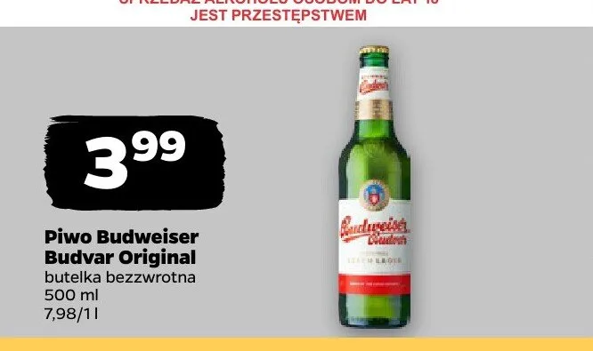 Piwo Budweiser Budvar Original promocja w Netto
