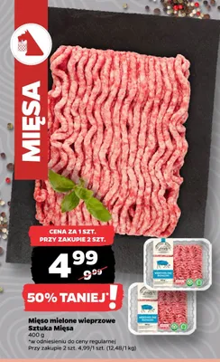 Mięso mielone wieprzowe Sztuka Mięsa promocja w Netto