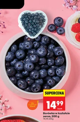 Borówka w kształcie serca promocja w Biedronka