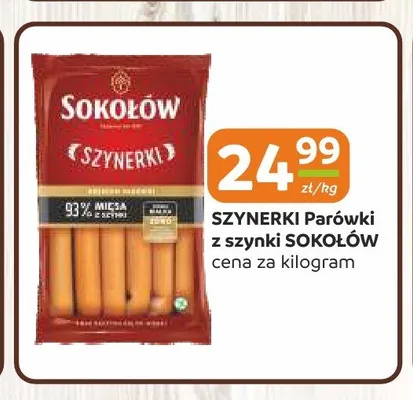 Parówki z szynki Szynerki Sokołów promocja w Gama
