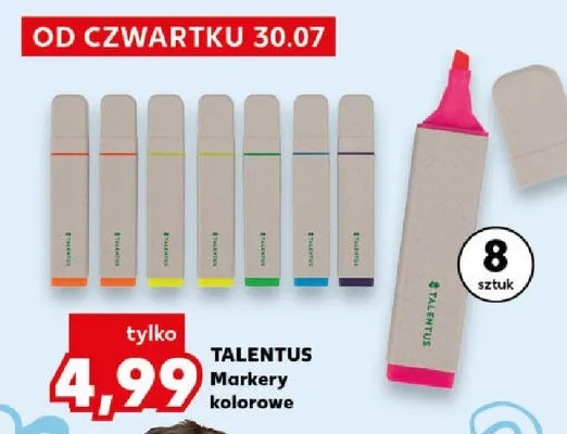 Markery kolorowe Talentus 8-pak promocja w Kaufland