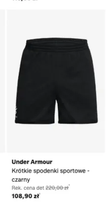 Krótkie spodenki sportowe Under Armour czarne promocja w Lounge by Zalando