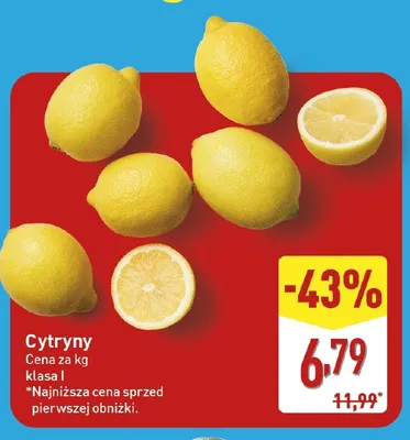Cytryny klasa I promocja w Aldi