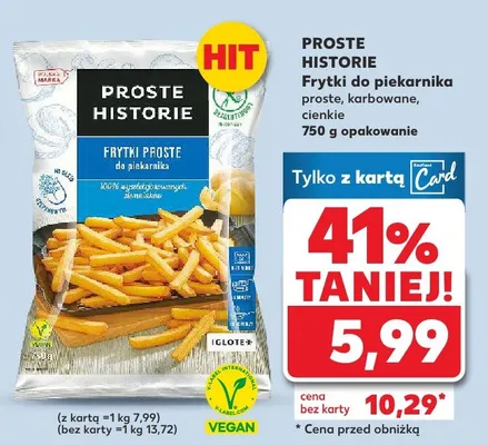 Frytki do piekarnika proste, karbowane, cienkie promocja w Kaufland