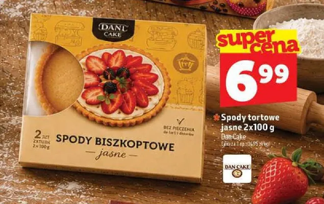 Spody biszkoptowe jasne Dan Cake promocja w TOPAZ