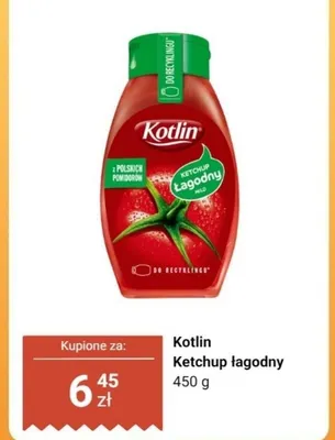 Ketchup łagodny Kotlin promocja w Dino