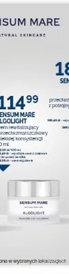 Krem rewitalizujący i przeciwzmarszczkowy Sensum Mare Algolight promocja w Ziko Dermo