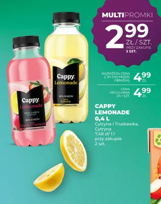 Napój Cappy Lemonade Cytryna promocja w Duży Ben