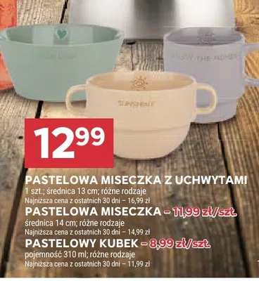 Pastelowa miseczka z uchwytami promocja w Stokrotka