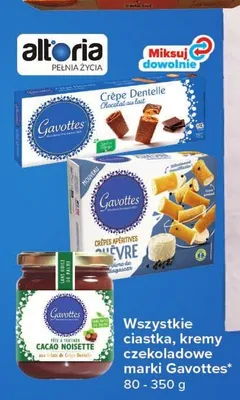 Wszystkie ciastka, kremy czekoladowe marki Gavottes promocja w Carrefour Market