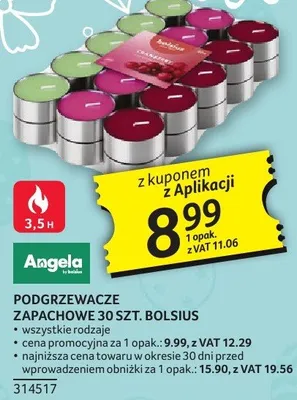 Podgrzewacze zapachowe 30 szt. Bolsius wszystkie rodzaje promocja w Selgros