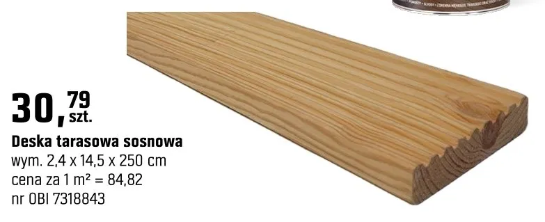 Deska tarasowa sosnowa promocja w OBI
