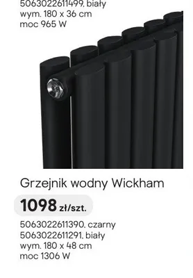 Grzejnik wodny GoodHome Wickham promocja w Castorama