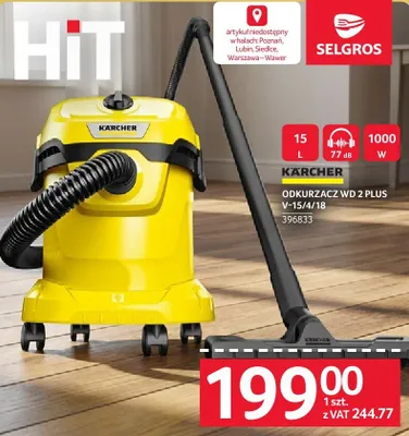 Odkurzacz KARCHER WD 2 PLUS V-15/4/18 promocja w Selgros