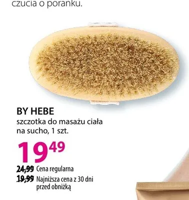 Szczotka do masażu ciała na sucho promocja w Hebe