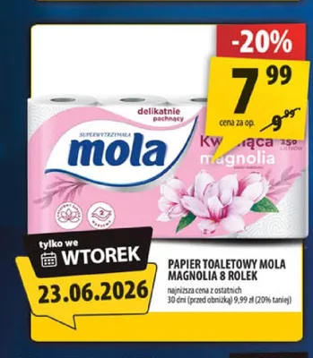 Papier toaletowy Mola Magnolia 8-pak promocja w Arhelan