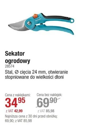 Sekator ogrodowy promocja w Selgros