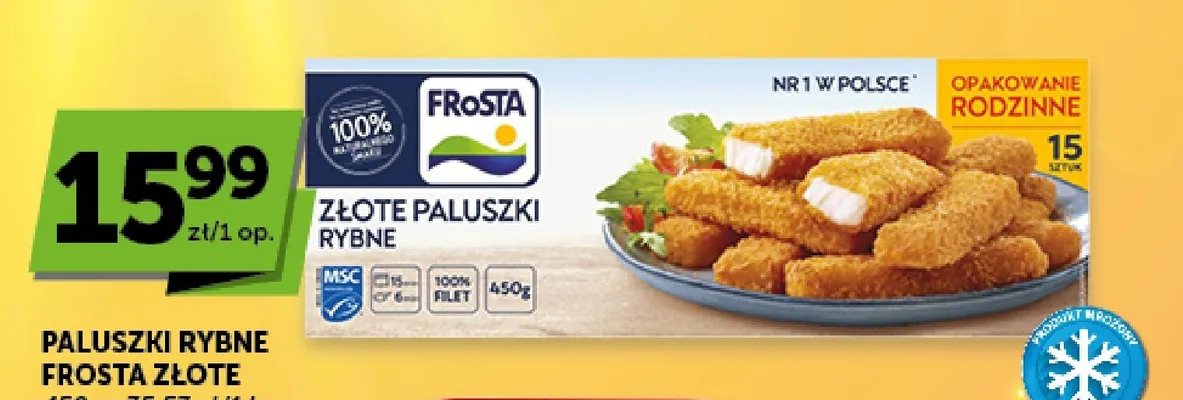 Paluszki rybne Frosta Złote promocja w Euro Sklep