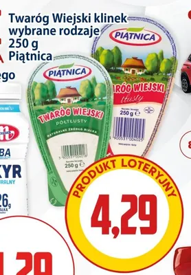 Twaróg Wiejski klinek tłusty Piątnica promocja w Kupiec