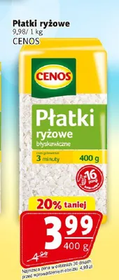 Płatki ryżowe błyskawiczne Cenos promocja w Prim Market