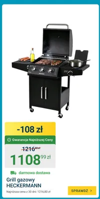 Grill gazowy Heckermann promocja w ERLI