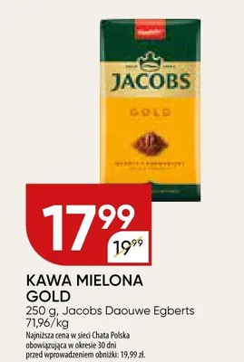 Kawa mielona Jacobs Gold promocja w Chata Polska