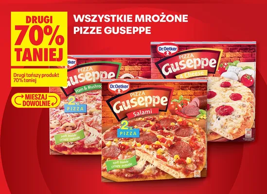 Wszystkie pizze mrożone Guseppe promocja w Biedronka