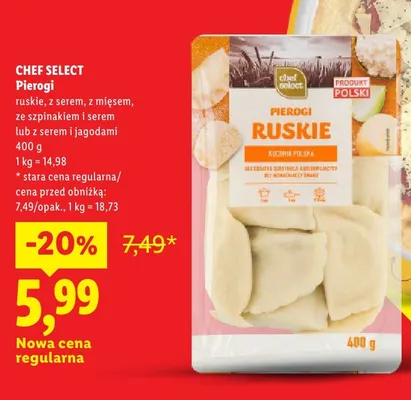 Pierogi z mięsem Chef Select promocja w Lidl