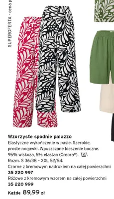 Wzorzyste spodnie palazzo damskie promocja w Tchibo