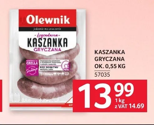 Kaszanka gryczana Olewnik promocja w Selgros