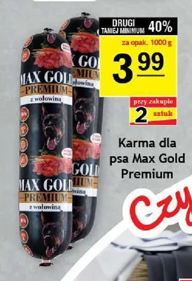 Karma dla psa Max Gold Premium z wołowiną promocja w Gram Market