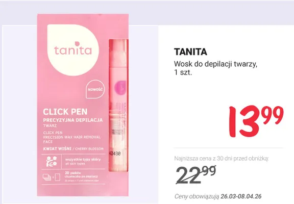 Wosk do depilacji twarzy promocja w Rossmann