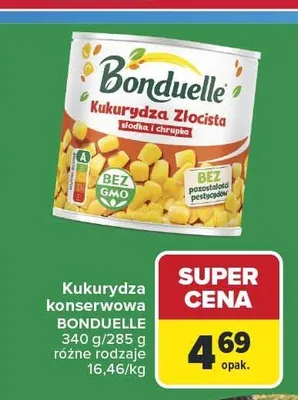 Kukurydza konserwowa Bonduelle promocja w Carrefour