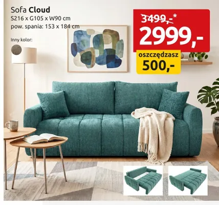 Sofa Cloud promocja w Black Red White