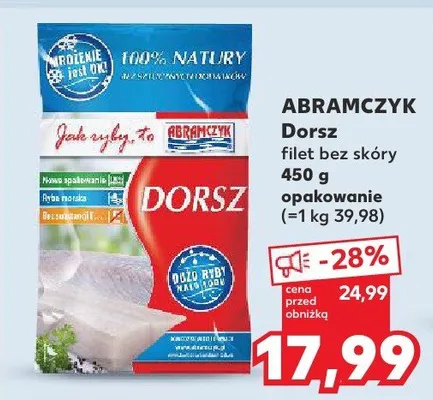 Dorsz filet bez skóry promocja w Kaufland