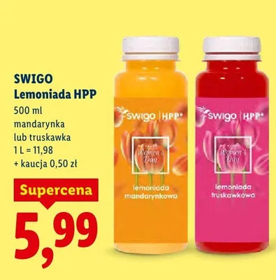 Lemoniada HPP truskawka promocja w Lidl