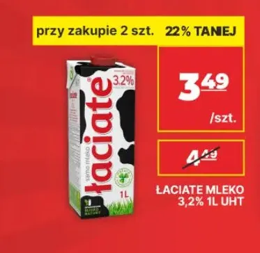 Mleko UHT Łaciate 3,2% promocja w API Market