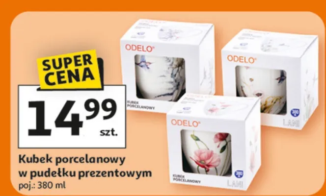 Kubek porcelanowy w pudełku prezentowym promocja w Auchan