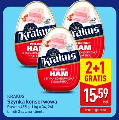 Szynka konserwowa Krakus promocja w Aldi