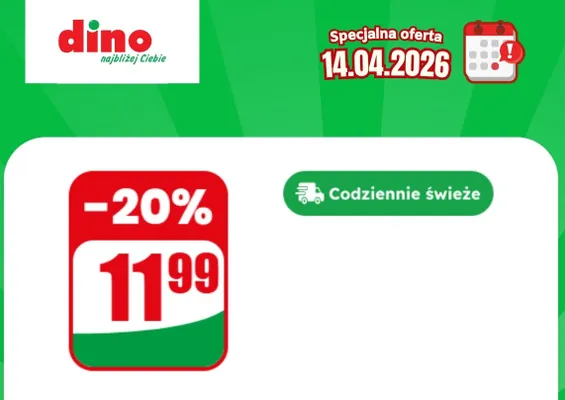 Specjalna oferta na 14.04.2026 - promocje spoza gazetki, strona 1 promocja w Dino